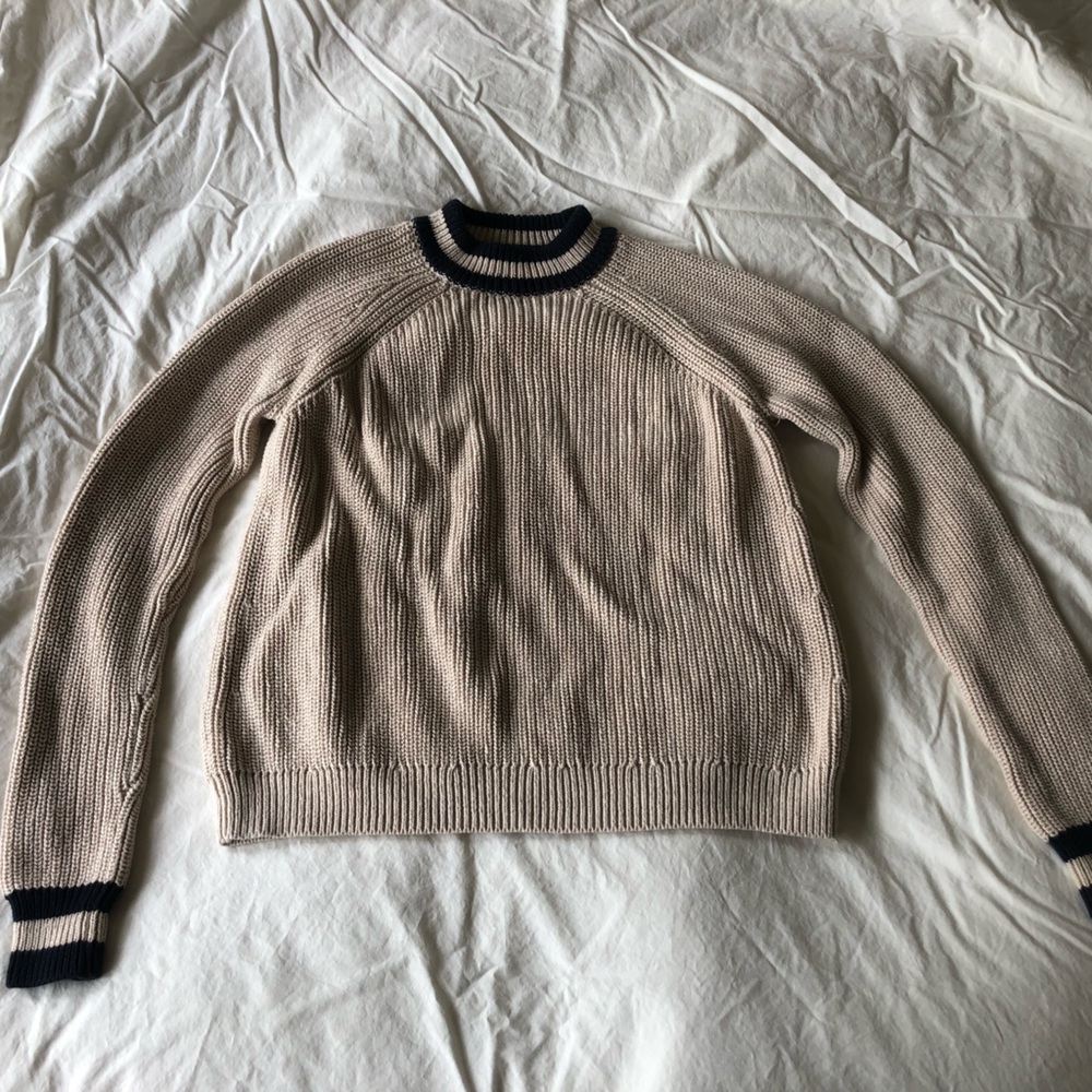 Jenni Kayne cotton and cashmere sweater stipe neck